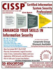 CISSP course offerd by 3D Educators